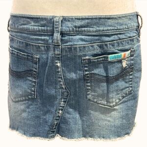 Vintage Y2K Hang Ten Micro Mini Skirt Low-Rise Denim Size 13